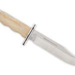 Buck Knives 119 Special Natural Bone Handle Fixed Blade Knife W/Leather Sheath