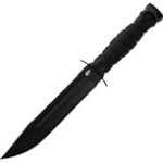 Smith & Wesson M&P Special Ops High Carbon S.S. Full Tang Fixed Blade Survival Knife with Clip Point, Rubberized Handle, Sawback and Pommel for Outdoor and Tactical