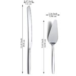 Evanda Wedding Cake Knife and Server Set, Cake Cutte Pie Server for Everyday, Wedding and Birthdays, Dishwasher Safe