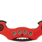 TAC Force TF-669RD Assisted Opening Tactical Double-Blade Folding Knife, Red Handle, 5-1/4-Inch Closed