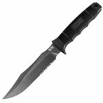 SOG Fixed Blade Knives with Sheath – “SEAL Team” S37-K Survival Knife Hunting Knife w/ 7” AUS-8 Bowie Knife Blade for a Tactical Knife with Sheath