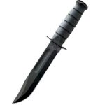 KA-BAR #1213 Black Straight Edge Knife / Hard Sheath