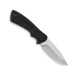 Buck Knives 684 Bucklite Max II Small Fixed Blade Knife with 3-1/4″ 420HC Stainless Steel Drop Point Blade, Dynaflex Rubber Handle, Polyester Sheath, Black