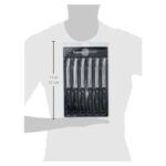 Cusinart Knife Set, 6pc Steak Knife Set with Steel Blades for Precise Cutting, Lightweight, Stainless Steel & Durable, C77TR-6PSK, Black