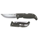 COLD STEEL Finn Wolf 3.5in AUS8A Razor-Sharp Straight Back Blade 4.375in Griv-Ex OD Green Handle Hunting Folding Knife, Boxed