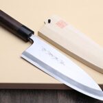 Yoshihiro Shiroko High Carbon Steel Kasumi Deba Japanese Fillet Butcher Chefs Knife 7.7inch(195mm) with Shitan Handle