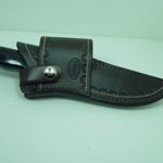 Custom Leather Cross Draw Knife Sheath for a Buck 119 Dyed Brown Sheath Only!