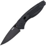 SOG Aegis Assisted Folding Knife AE02-CP – 3.5″ Black TiNi Straight Edge Blade, GRN Handle,