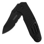 Kershaw Funxion EMT (8100); Multifunction Folding Pocketknife; 3″ Partially Serrated Stainless Steel Blade; Features Carabiner Clip, Cord Cutter, Screwdriver Tip, Hex Wrench, Glassbreaker Tip; 4.8 OZ