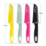 BYkooc Paring knife 8 pieces Paring Knives (4PCS Peeling Knives and 4PCS Knife Sheath), Ultra Sharp Vegetable and Fruit Knife,German Steel Small Kitchen Knife with PP Plastic Ergonomic Handle