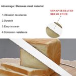 LokiLux Serrated Bread Knife 12 Inch Blade,Cut Bread/Cake/Bagels,for Homemade Bread,Baker’s Knife for Slicing(Total Lenght 16.7 Inch),2 pack