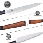 MSY BIGSUNNY Set of 3pcs Sashimi Knives Stainless steel Sushi Knives Set Slicing fish Knife Set (3 in 1 set)