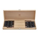 Zwilling J.A. Henckels Twin Gourmet 8-Piece Steak Knife Set with Box, Black