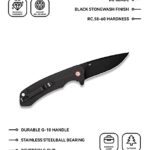 HUNTER.DUAL Pocket Knife, Folding EDC Knife with Clip for Men, Small Camping Knife for Outdoor, 3.34” D2 Steel Blade, G10 Handle