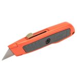 HDX 377 784 Retractable Utility Knife with Rubber Handle and 3 Position Locking Blade, Metal