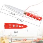 Dsmile 3Pcs 4.8 Inch Paring knives Chef’s Knives Block Knife Sets Peeling Knife Fruit and Vegetable Knife Stainless Steel Kitchen Utility Knives with Blade Guards
