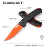 Benchmade – Taggedout 15535 Hunting Knife with Black Carbon Fiber Handle (15535OR-01)