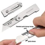WORKPRO 3-Piece Quick Change Folding Pocket Utility Knife Set with Belt Clip