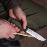 Morakniv Kansbol Stainless Steel Fixed-Blade Survival Knife With Sheath, Military Green, 4.3 Inch