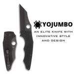 Spyderco YoJumbo Specialty Knife with Black Wharncliffe Blade and Black Coarse-Textured G-10 Handle – PlainEdge – C253GPBBK