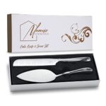Muncie Household Cake Knife And Cake Server Set – Stylish, Classic, Sturdy – Fit For All Occasions – Wedding, Birthday, Everyday Use – Stainless Steel With Ergonomic Handle
