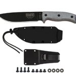ESEE  6P-B Plain Edge Fixed Blade Survival Knife with Grey Micarta Handle