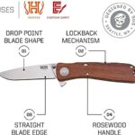 SOG Twitch ll Drop Point Pocket Knife – SOG Assisted Technology EDC Knife with 2.65 Inch Stainless Steel Blade and Wood Handle- Satin (TWI17-CP)