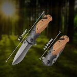 HD HUNTER.DUAL Pocket Knives & Folding Knives, Small, Lightweight Utility and Multi-Function Knife, Multiple Styles?Serrated Clip Point Blade