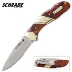 Old Timer 31OT Medium Lockback 6.5in High Carbon S.S. Folding Pocket Knife with 2.9in Drop Point Blade and Wood Handle for Hunting, Whittling, Carving, Camping, EDC, and Outdoors