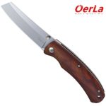 Oerla EDC Small Pocket Folding Knife With Rosewood Handle Razor Style Every Day Carry Survival Tactical Camping Hunting folding knives