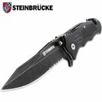 Tactical Knife Spring Assisted Opening Pocket Knife Folding German Stainless Steel 8Cr13Mov 3.4” Blade, with Reversible Clip – Good for Hunting Camping Survival Outdoor and Everyday Carry