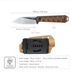 SDOKEDC Tactical Fixed Blade Knife DC53 Steel G10 Handle Kydex Sheath Knives for EDC Outdoor Camping Survival Hunting