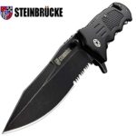 STEINBRÜCKE Steinbrucke Tactical Knives Spring Assisted Opening 3.4” Blade High Performance Stainless Steel 8Cr13Mov Reversible Clip Folding Knife
