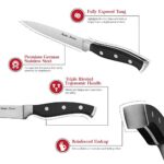 Master Maison 5″ Professional Kitchen Utility Knife Set – German Stainless Steel Knives, Dual Sharpener & Edge Guard – Sharpest Blade Knife for Chef and Home Kitchen – Kitchen Knives