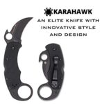 Spyderco Karahawk Specialty Knife with 2.29″ VG-10 Steel Black Blade and Black Premium G-10 Handle – PlainEdge – C170GBBKP