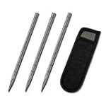 CHIMOK LIFE Throwing Knives Set of Three, Stainless Steel Throw Spikes with Nylon Bag Storage (Silver, 8.7″)