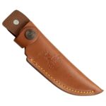 Elk Ridge – Outdoors Fixed Blade Knife – 9.5-in Overall, Mirror Finished Stainless Steel Blade, Full Tang, Wood Handle, Leather Sheath – Hunting, Camping, Survival – ER-052