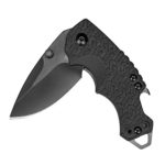 Kershaw Shuffle (8700BLK), Multifunction Pocket Knife with 2.4” Stainless Steel Blade and Black-Oxide Coating and Black K-Texture Grip Handle, Features Flathead Screwdriver and Bottle Opener, 2.8 oz.