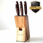 Knife Set: 5-Piece Kitchen Knife Set, Handcrafted VG10 Damascus Steel Kitchen Knives with Redwood Ergonomic Series Handle