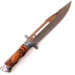 Kratos ZF1 Hunting Knife | 7″ Quality Steel Fixed Blade | Outdoor Tactical Survival | Sharp Durable Edge | Handmade Pakka Wood Handle | w/Sheath | Used for Boar, Elk, Deer & Gator