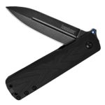 Kershaw Barstow (3960); All Black Pocket Knife with 3 Inch Stainless Steel Spear Point Blade; Features SpeedSafe Assisted Opening, Reversible Pocket Clip, Flipper and Secure Frame Lock; 3.4 OZ