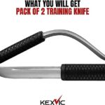 Kexvic Fake Rubber Knife Pack of 2- Professional Martial Art Self Defence MMA Training Weapon