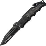 Smith & Wesson SWBG2TS Border Guard 10in Folding Knife with 4.4in Tanto Point Serrated Blade for Outdoor Tactical Survival and Everyday Carry