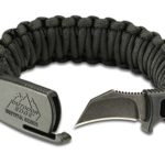 Outdoor Edge PCK-80C Para-Claw Paracord Knife Survival Bracelet — Black, SIZE MEDIUM