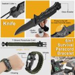 Survival Kit, Gifts for Men Dad Husband, Emergency Survival Gear and Equipment 19 in 1, Fishing Hunting Birthday for Men, Camping Accessories, Cool Gadget, Camping Essentials