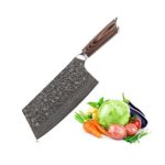 EKUER 7-Inch Chopper Cleaver Butcher Vegetable Knife for Home Kitchen or Restaurant,German High Carbon Stainless Steel with Ergonomic Handle