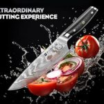 WIZEKA Damascus Knife Set 3 PCS,Super Sharp Kitchen Knife Set Made of Japanese Steel VG10,Full Tang Professional Chef Knife Set With G10 Ergonomic Handle,Gift Box