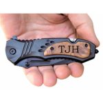 TAC-FORCE TF606WS Engraved Tactical Assisted Opening Pocket Knife – Fathers Day Gifts, Perfect Personalized for Him – Christmas Gifts, Groomsmen Gifts & Anniversary Gifts for Men, Black