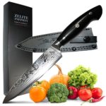 ZELITE INFINITY Utility Knife 6 Inch >> Executive-Plus Series >> Best Quality Japanese AUS10 Super Steel 45 Layer Damascus, Incredible G10 Handle, Full-tang, Ultra Exclusive Razor Sharp Petty Blade