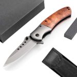 Unilove Pocket Knife Folding Knife Tactical Knife with Sheath Folding Pocket Knife with Case for Camping Hunting Survival and Outdoor